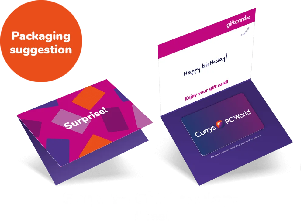 Wrapper Currys PC World Gift Card