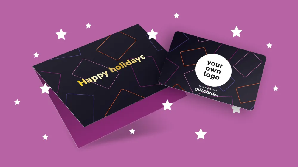 Customize corporate holiday gifts through giftcard.co.uk.