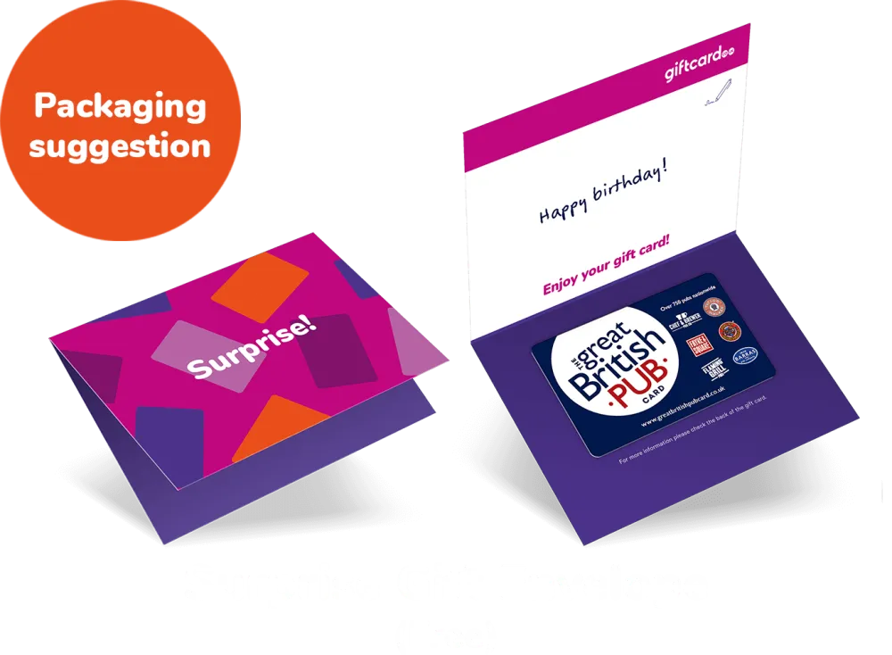Wrapper Great British Pub Gift Card