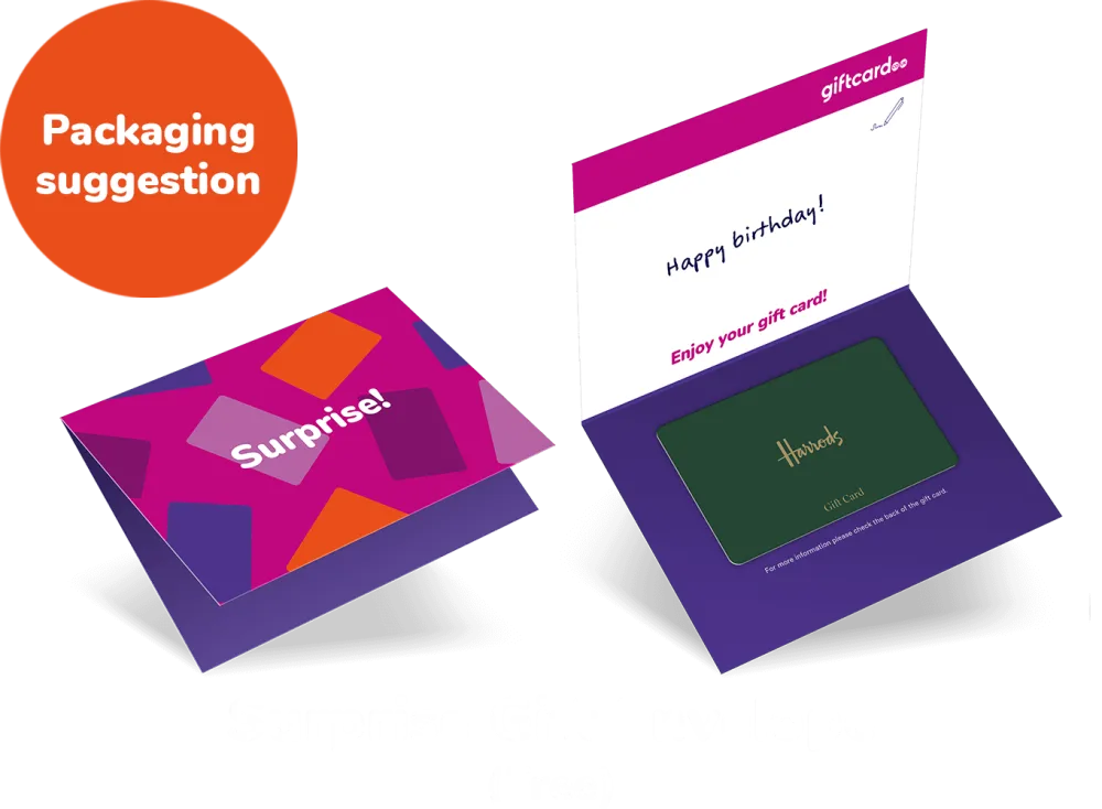 Wrapper Harrods Gift Card