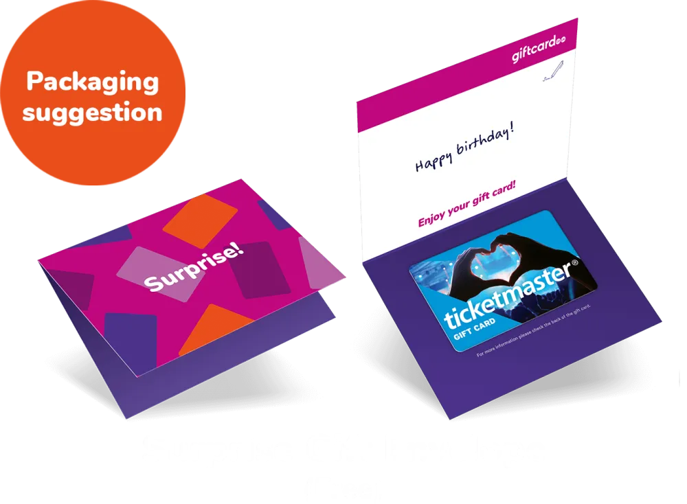 Wrapper Ticketmaster Gift Card 